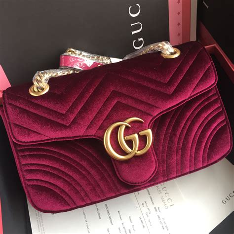 gucci red velvet bag replica|farfetch gucci mini velvet bag.